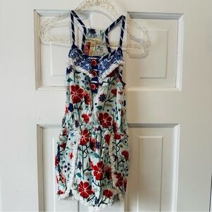 Matilda Jane Floral Romper - Red, Blue, White